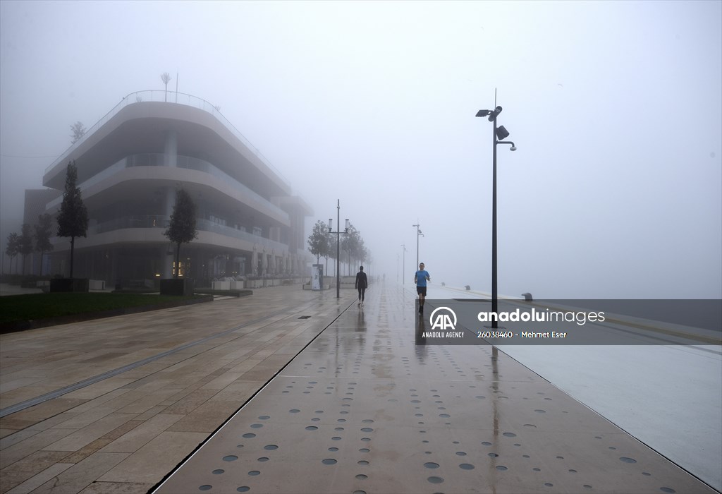 Heavy fog in Istanbul