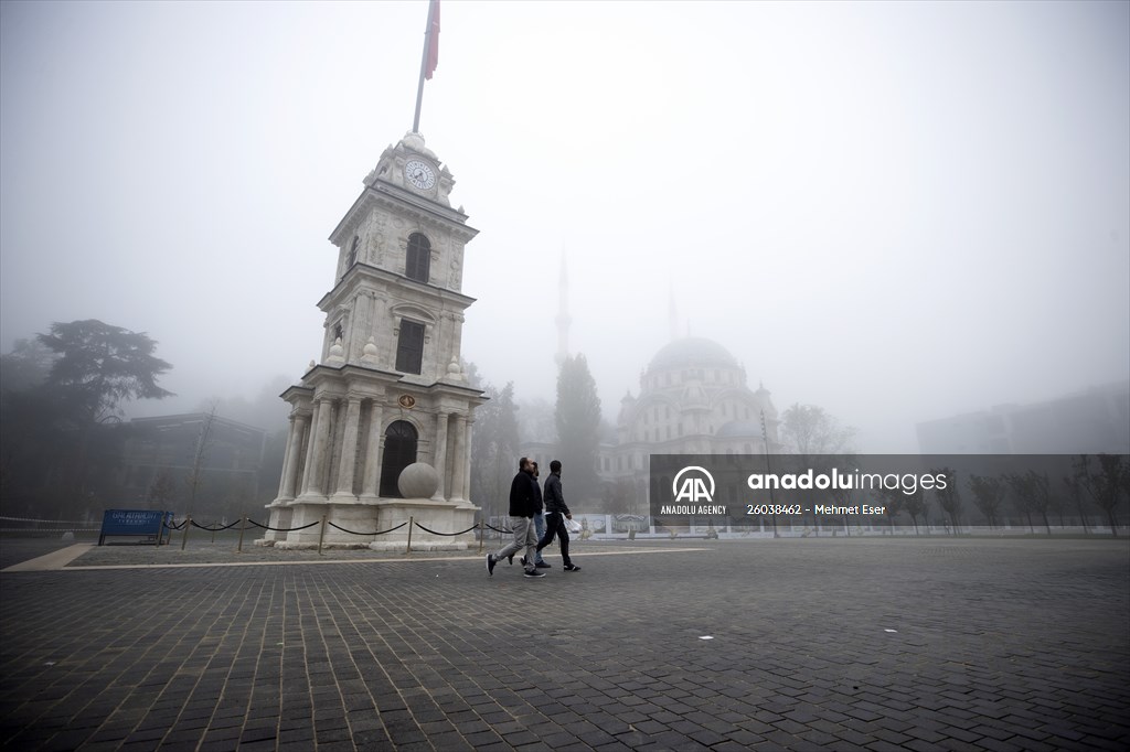 Heavy fog in Istanbul