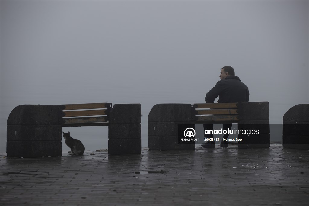 Heavy fog in Istanbul
