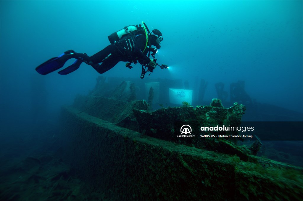 The shipwreck of H.M.S. Majestic in Gallipoli Historical Underwater Park