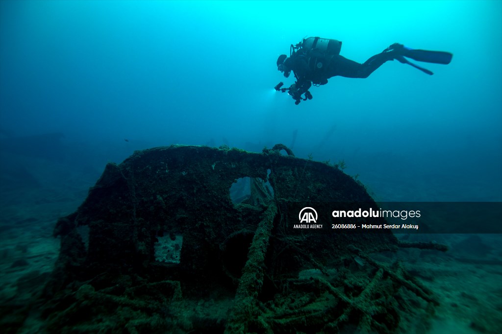 The shipwreck of H.M.S. Majestic in Gallipoli Historical Underwater Park