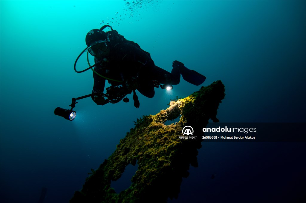 The shipwreck of H.M.S. Majestic in Gallipoli Historical Underwater Park