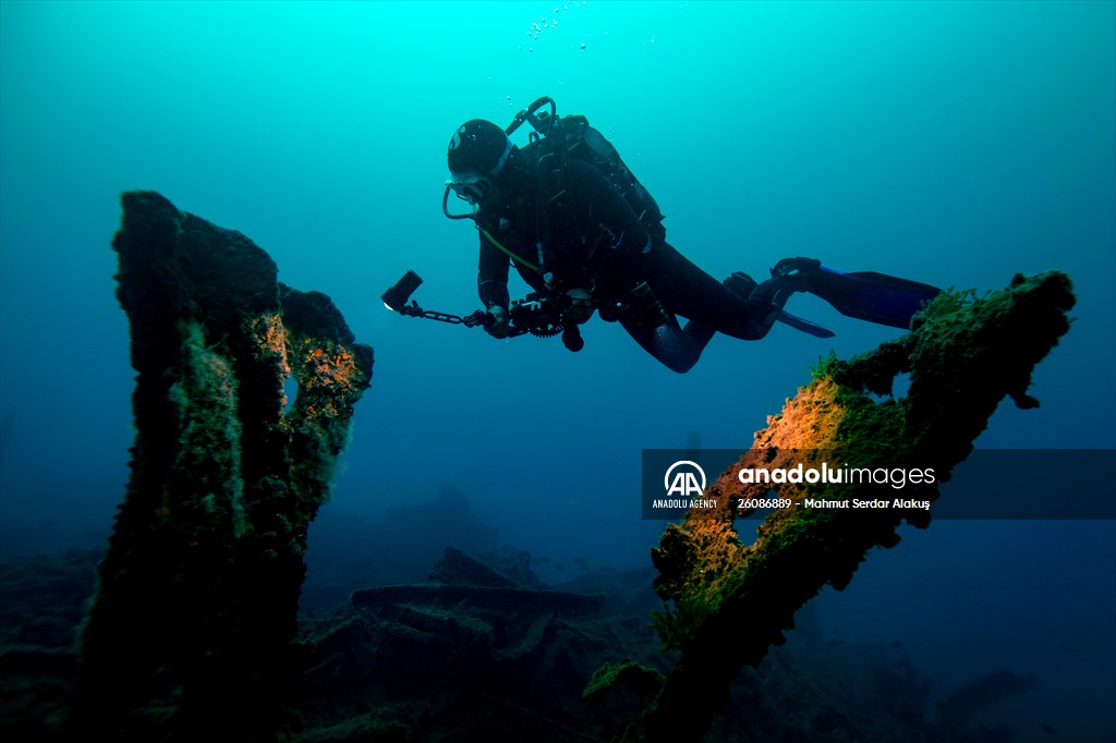 The shipwreck of H.M.S. Majestic in Gallipoli Historical Underwater Park