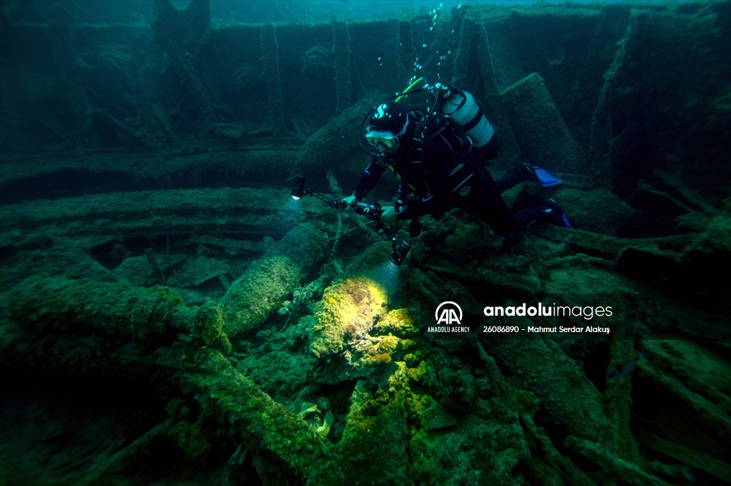 The shipwreck of H.M.S. Majestic in Gallipoli Historical Underwater Park