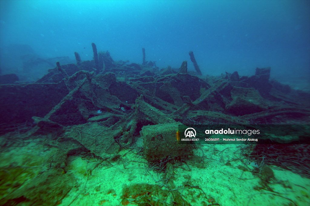 The shipwreck of H.M.S. Majestic in Gallipoli Historical Underwater Park