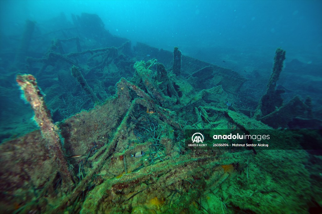 The shipwreck of H.M.S. Majestic in Gallipoli Historical Underwater Park