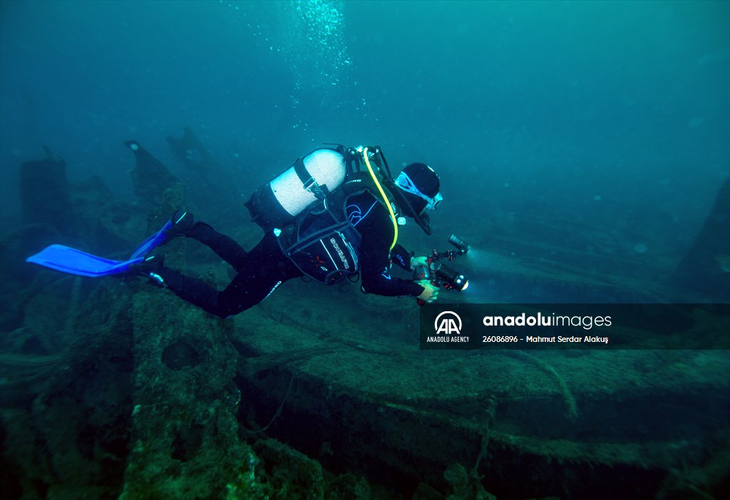 The shipwreck of H.M.S. Majestic in Gallipoli Historical Underwater Park
