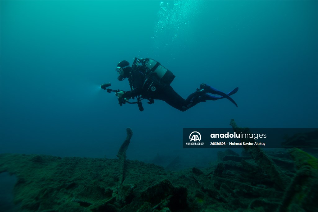 The shipwreck of H.M.S. Majestic in Gallipoli Historical Underwater Park