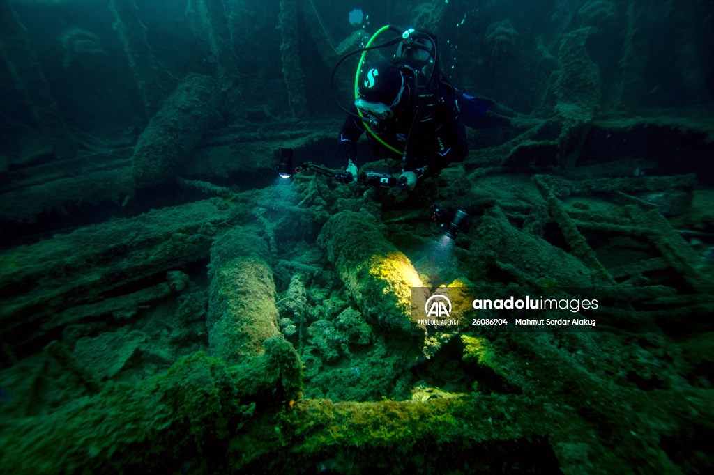 The shipwreck of H.M.S. Majestic in Gallipoli Historical Underwater Park