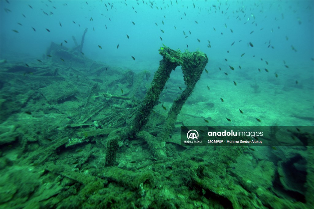 The shipwreck of H.M.S. Majestic in Gallipoli Historical Underwater Park