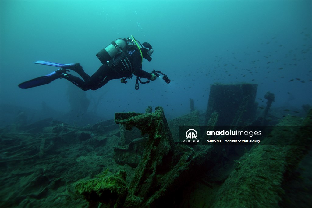 The shipwreck of H.M.S. Majestic in Gallipoli Historical Underwater Park