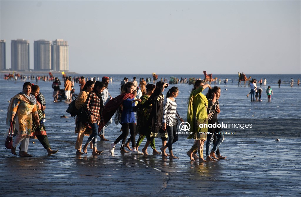 Clifton beach of Pakistan's Karachi