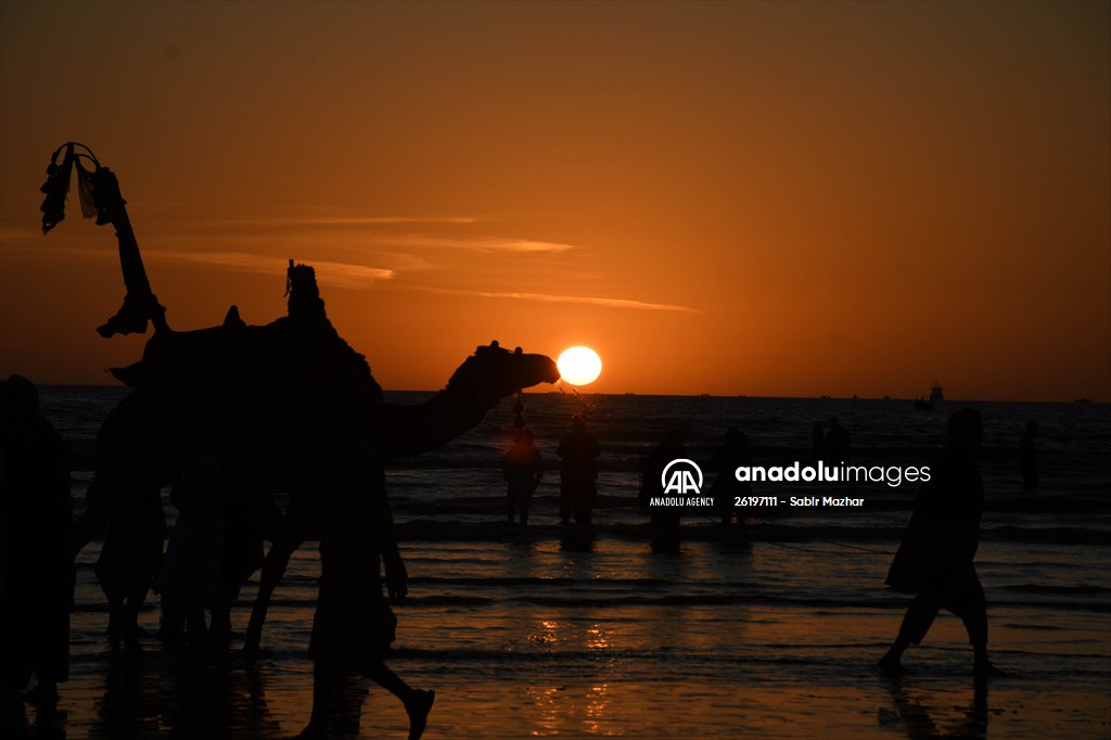 Clifton beach of Pakistan's Karachi