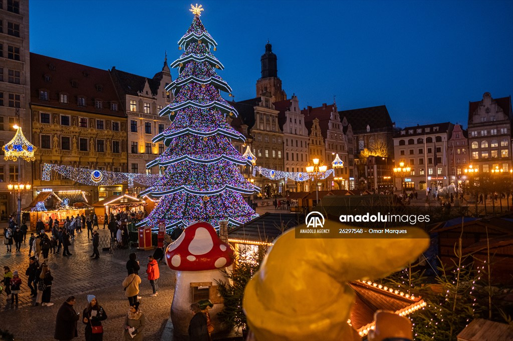 Wroclaw christmas market operates as Covid infections rage in Poland