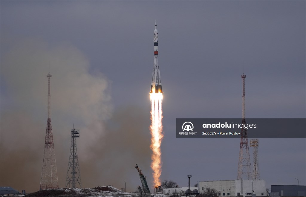 Soyuz MS-20 spacecraft launched from Baikonur Cosmodrome