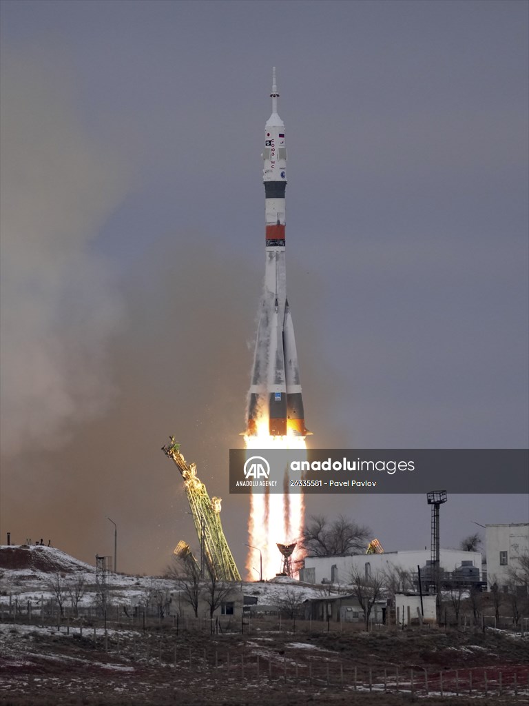 Soyuz MS-20 spacecraft launched from Baikonur Cosmodrome