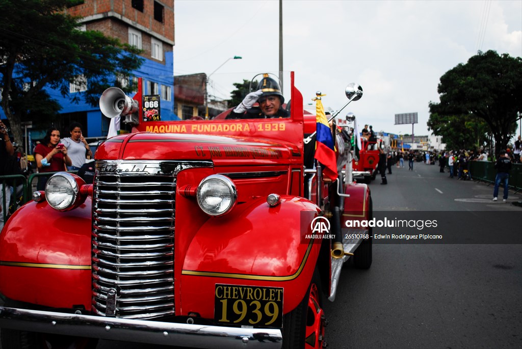 Vintage car parade at the Cali Fair in Colombia