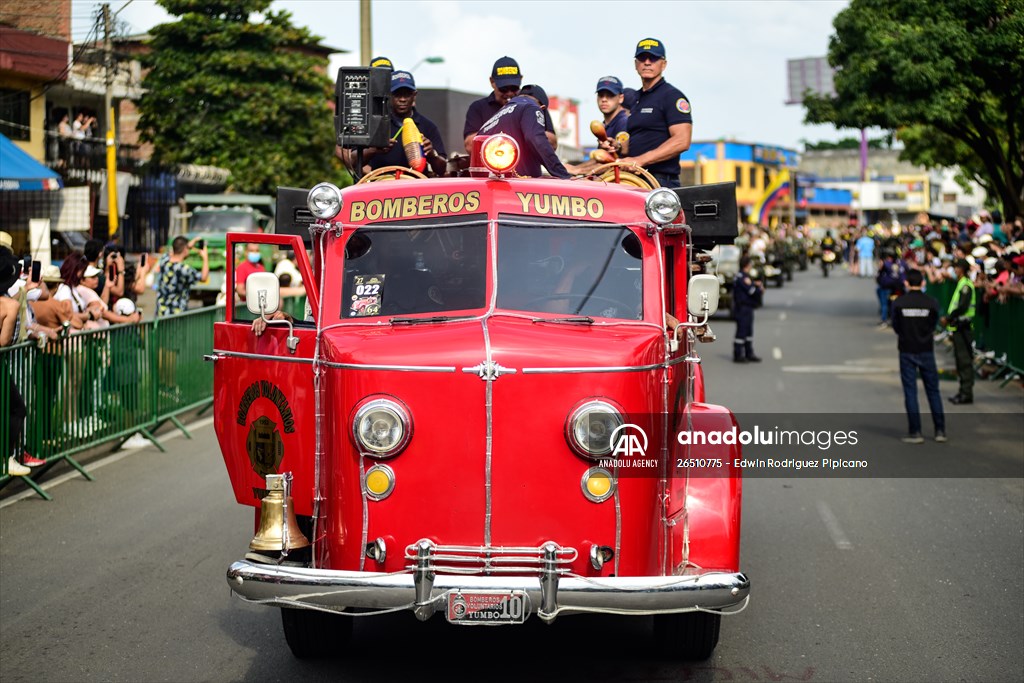 Vintage car parade at the Cali Fair in Colombia