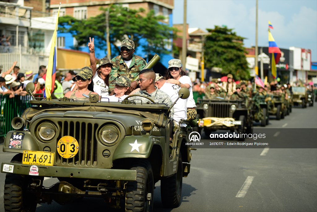 Vintage car parade at the Cali Fair in Colombia
