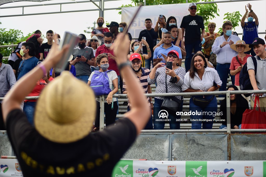 Vintage car parade at the Cali Fair in Colombia