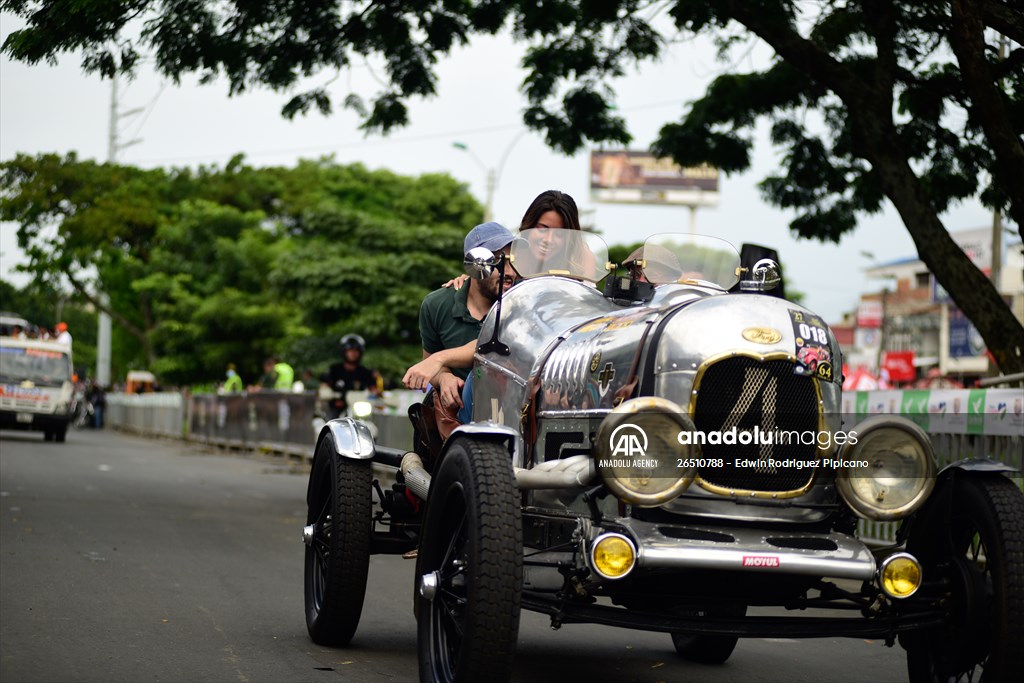 Vintage car parade at the Cali Fair in Colombia