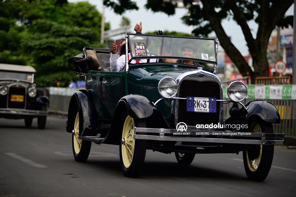 Vintage car parade at the Cali Fair in Colombia