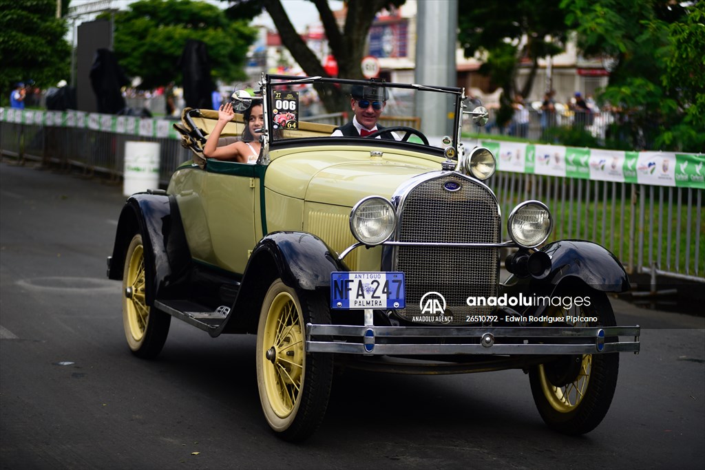 Vintage car parade at the Cali Fair in Colombia
