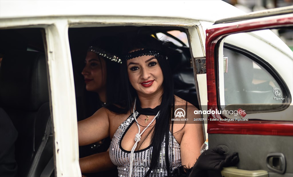 Vintage car parade at the Cali Fair in Colombia