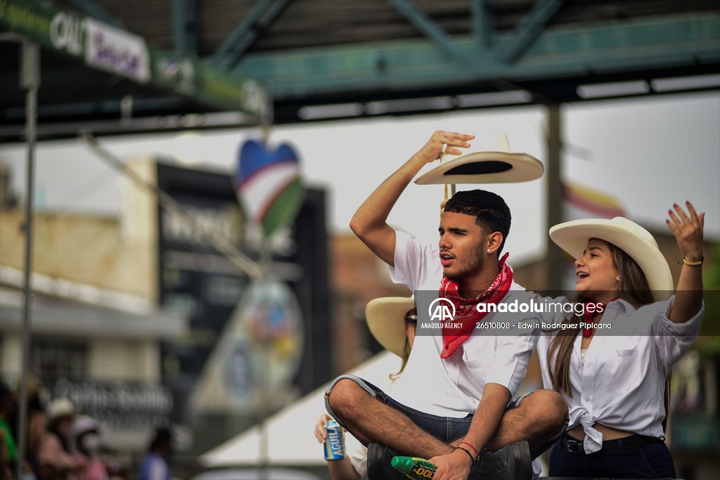 Vintage car parade at the Cali Fair in Colombia