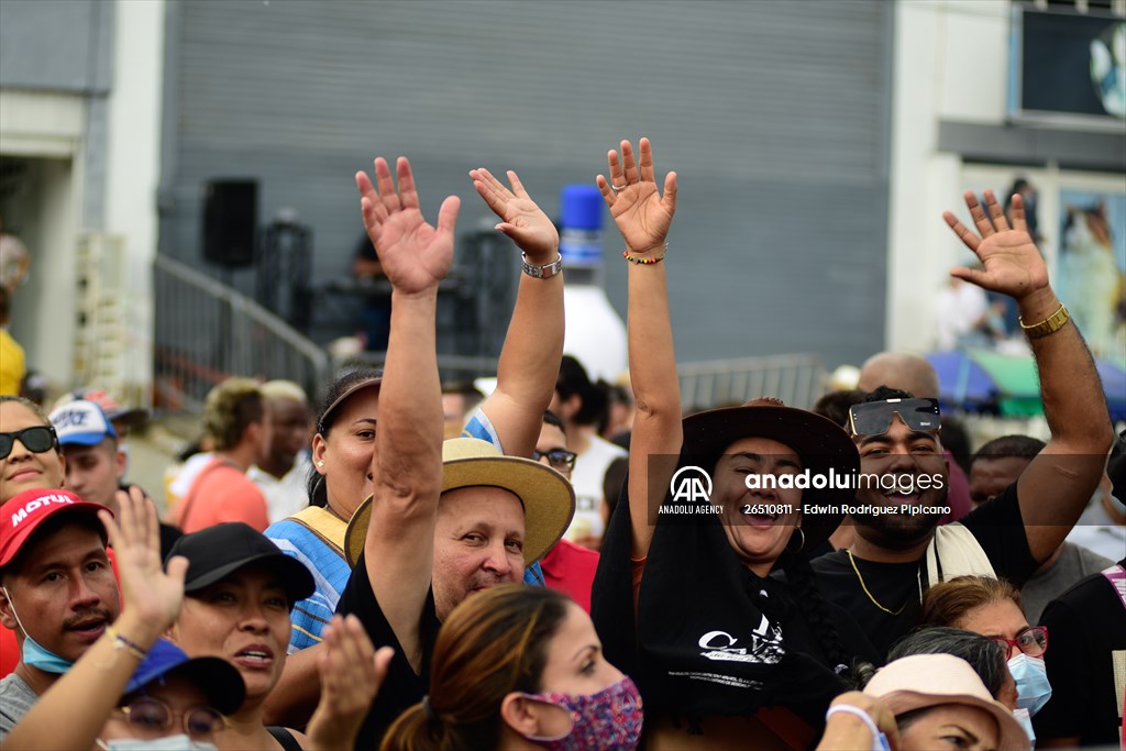 Vintage car parade at the Cali Fair in Colombia