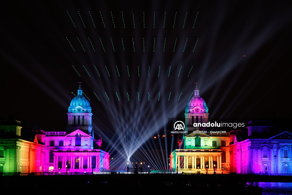 Fireworks and drone display marks new year in London