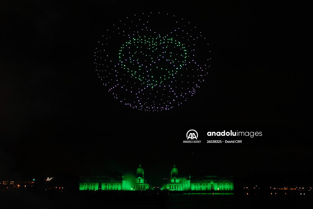 Fireworks and drone display marks new year in London
