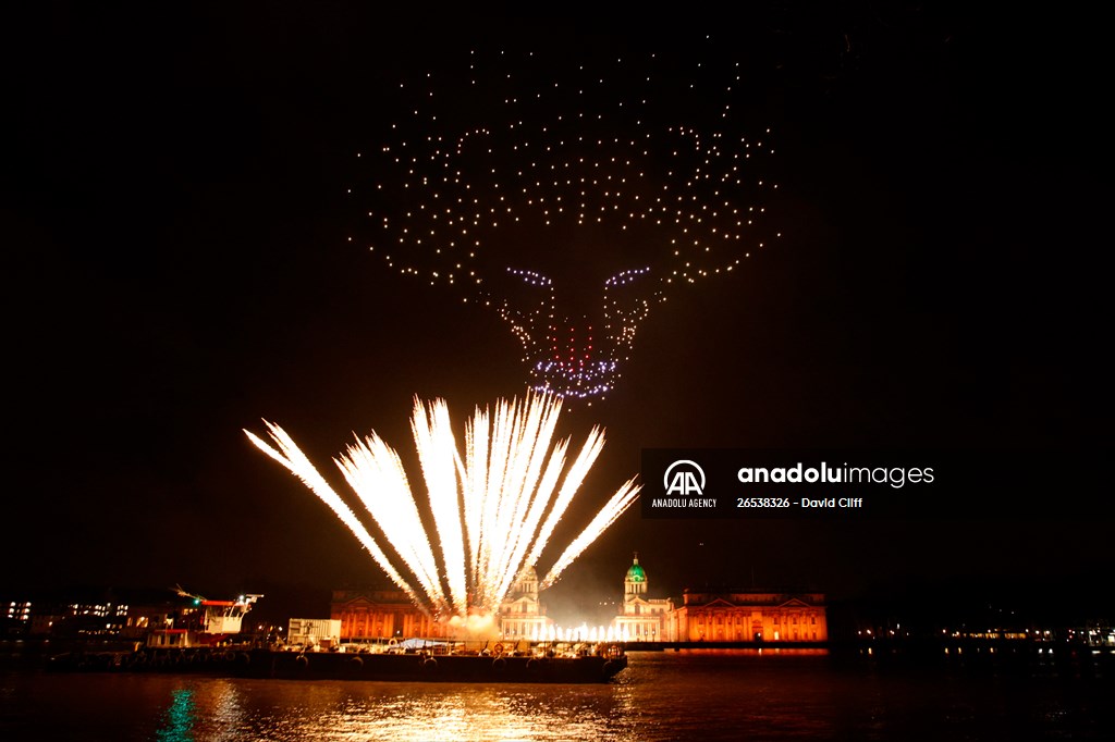 Fireworks and drone display marks new year in London