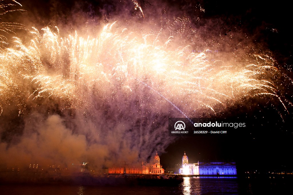 Fireworks and drone display marks new year in London