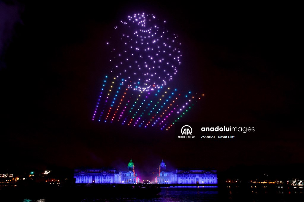 Fireworks and drone display marks new year in London