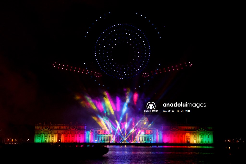Fireworks and drone display marks new year in London
