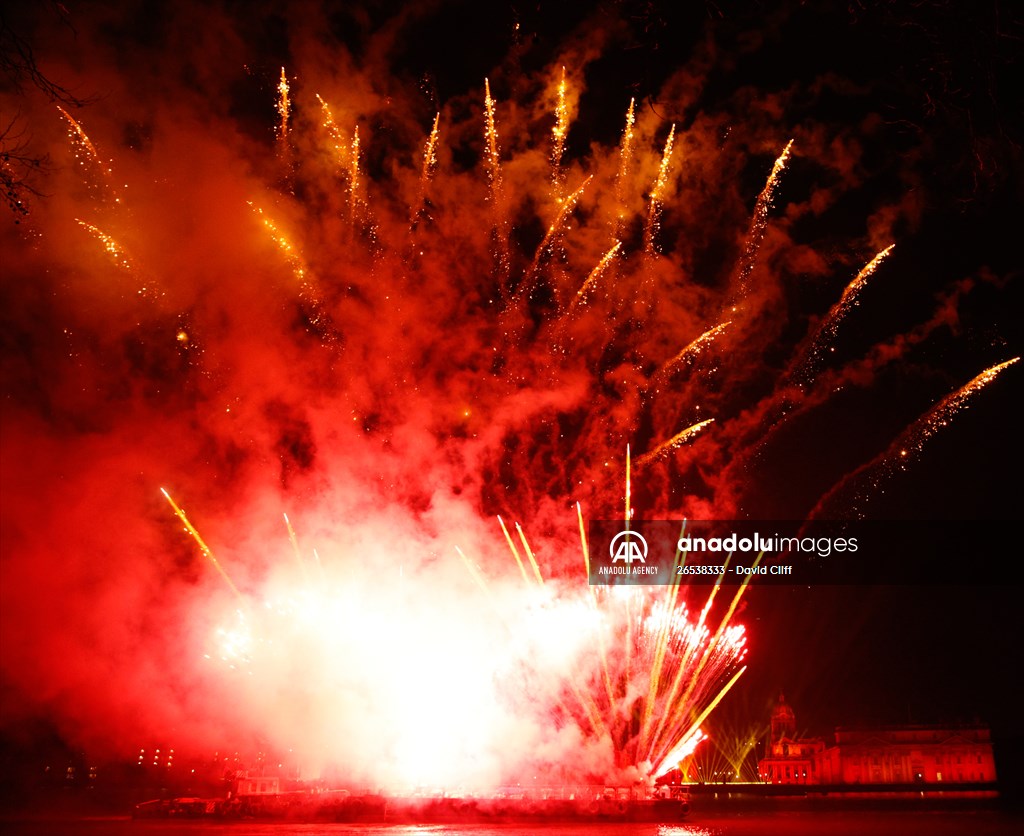 Fireworks and drone display marks new year in London
