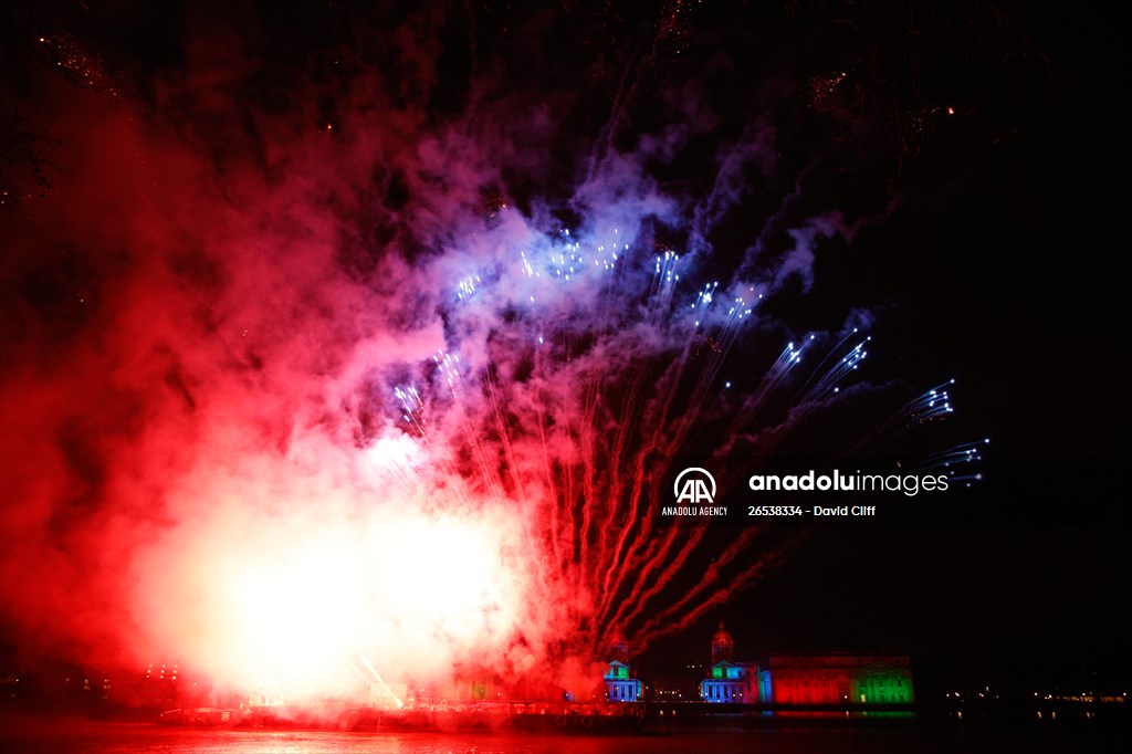 Fireworks and drone display marks new year in London