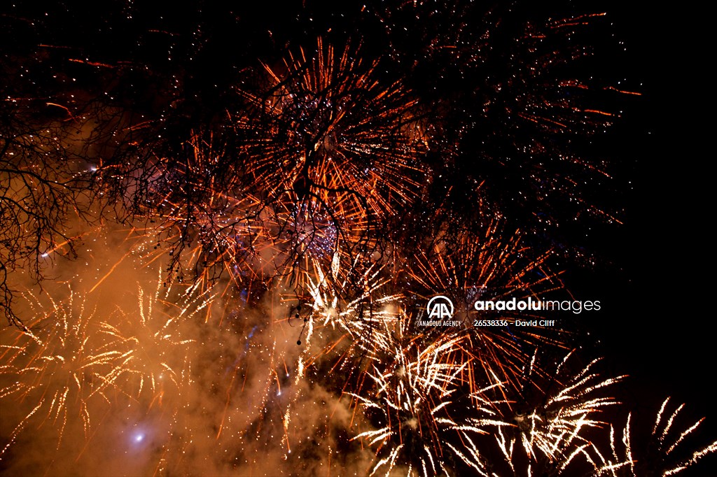 Fireworks and drone display marks new year in London