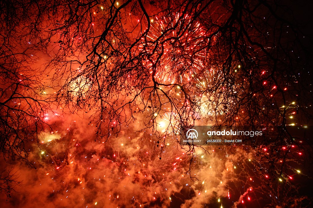 Fireworks and drone display marks new year in London