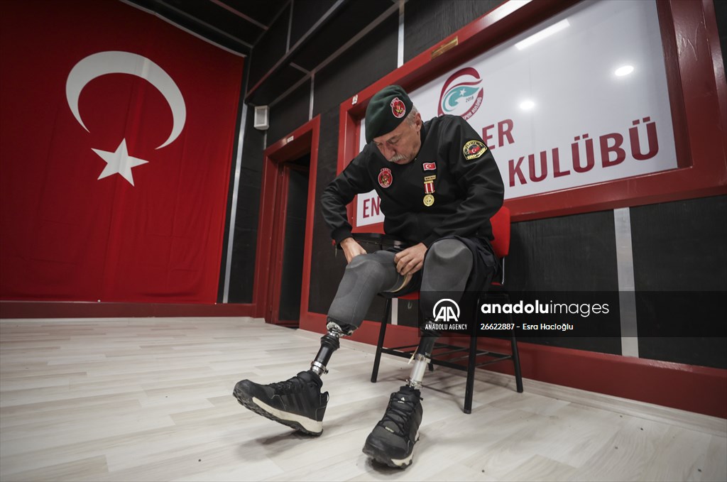 Members of "Veterans Disabled Sports Club" in Ankara