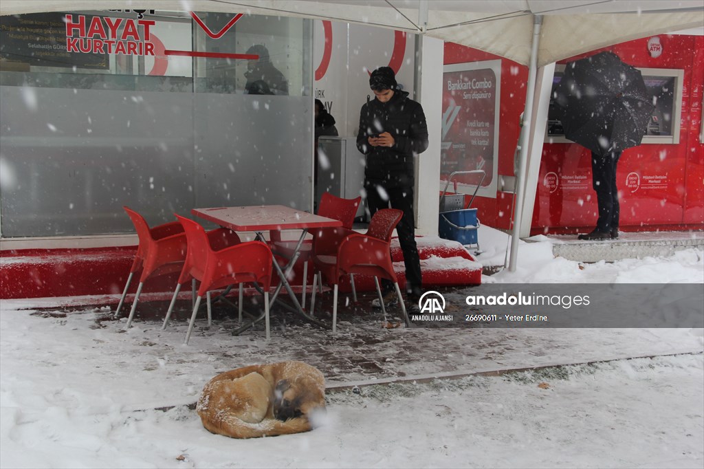 Malatya kent merkezinde kar kalınlığı 38 santimetreye ulaştı
