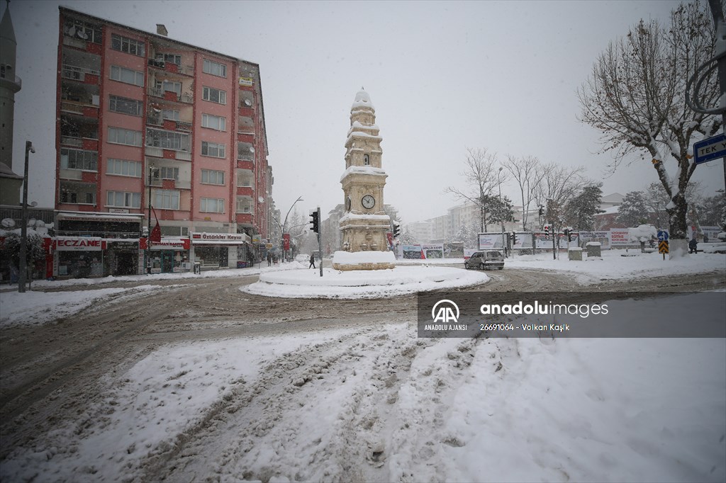 Malatya'da kar yağışı etkili oldu