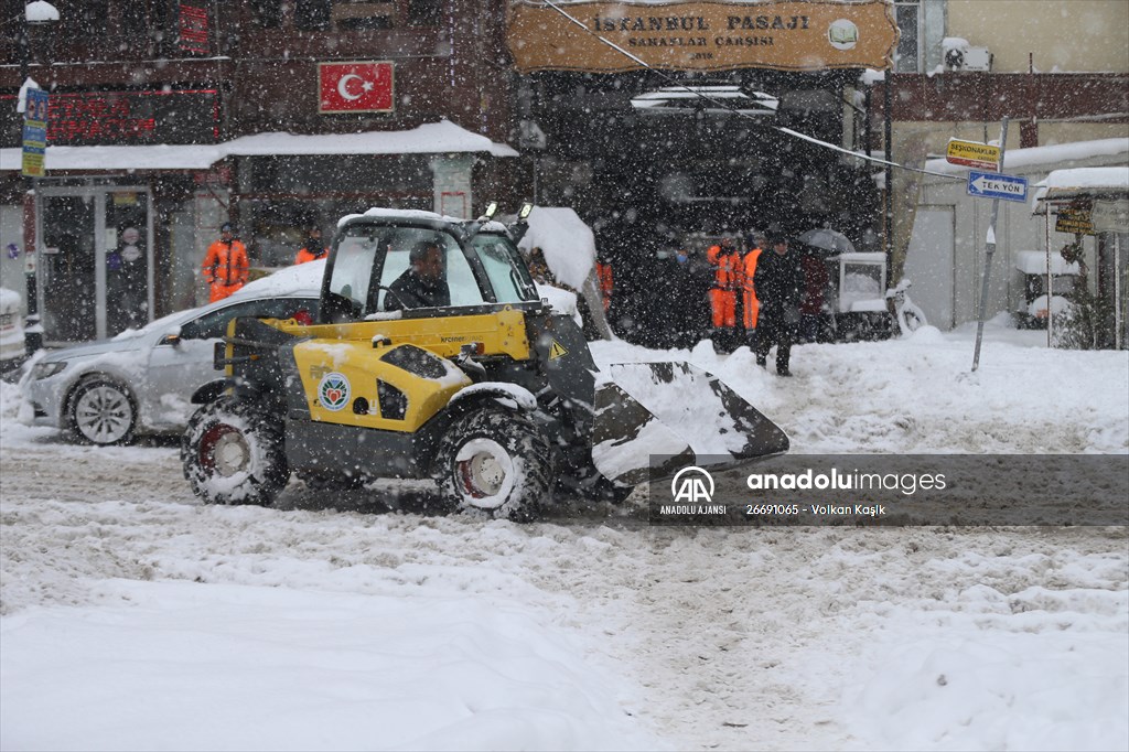 Malatya'da kar yağışı etkili oldu