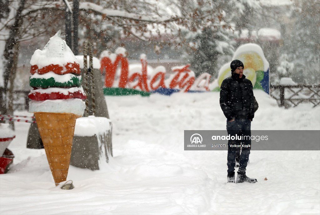 Malatya'da kar yağışı etkili oldu