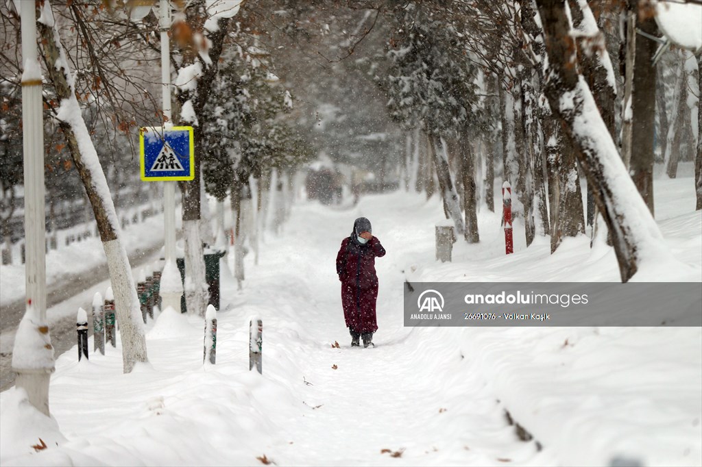 Malatya'da kar yağışı etkili oldu