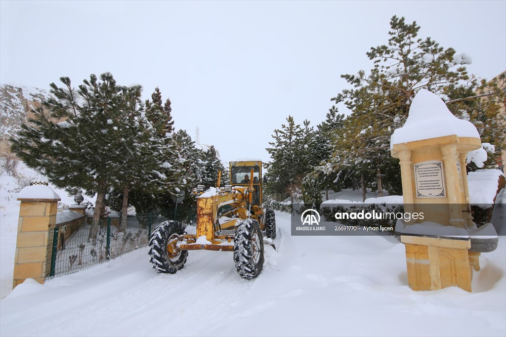 Malatya'da kar yağışı etkili oldu