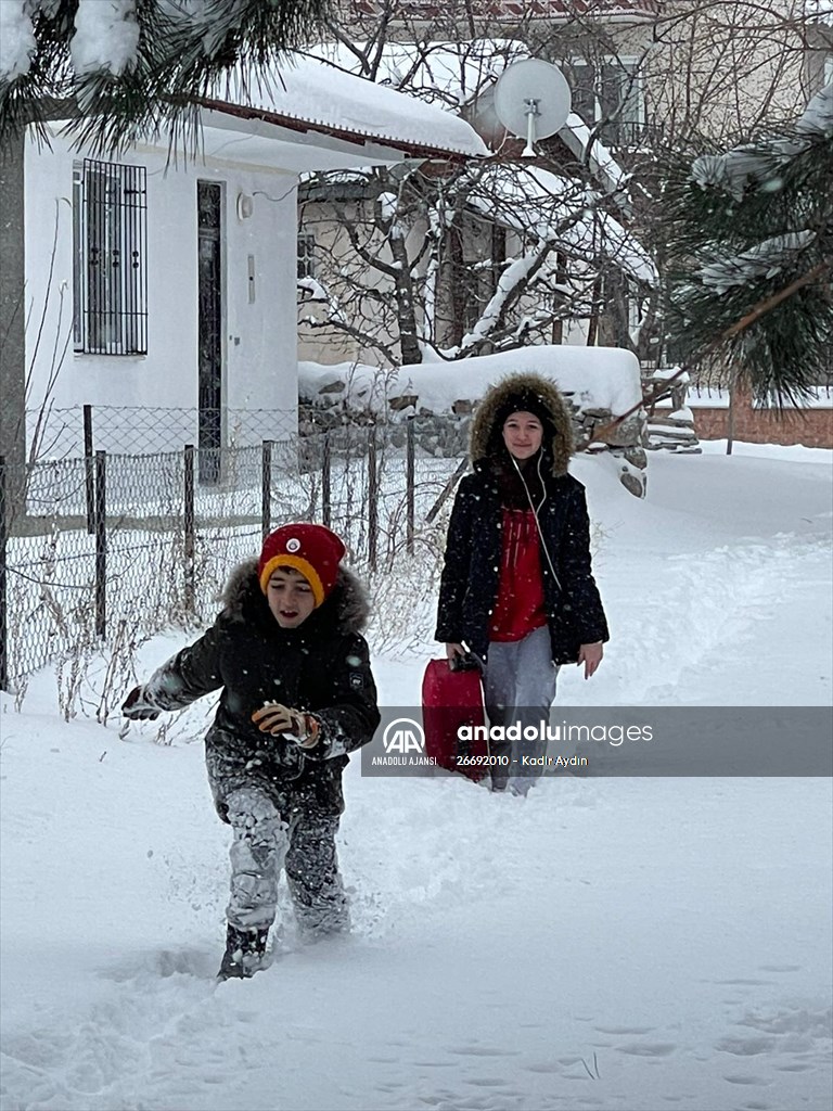Malatya'da kar yağışı etkili oldu