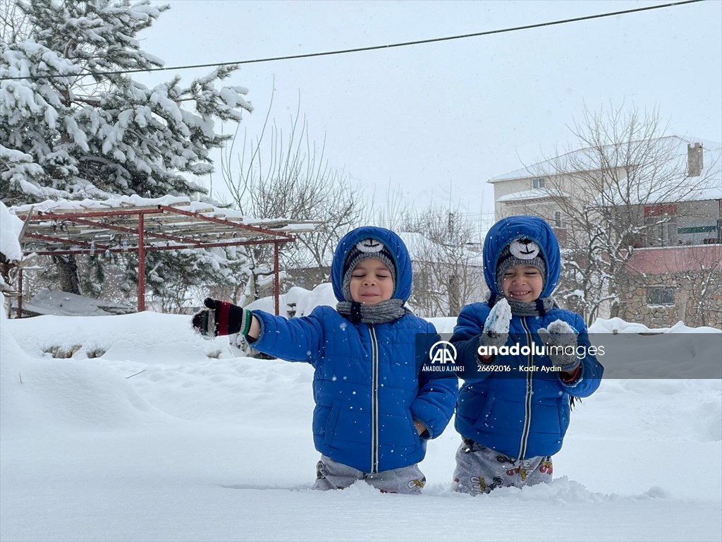 Malatya'da kar yağışı etkili oldu