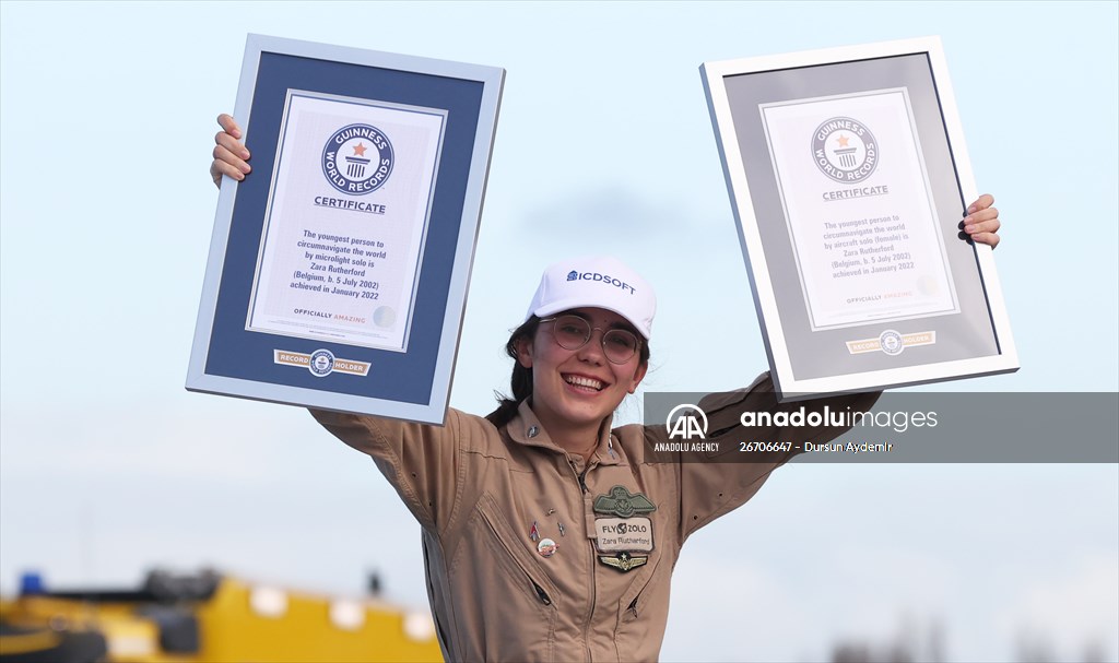 19-year-old woman pilot Zara Rutherford sets record for solo global flight